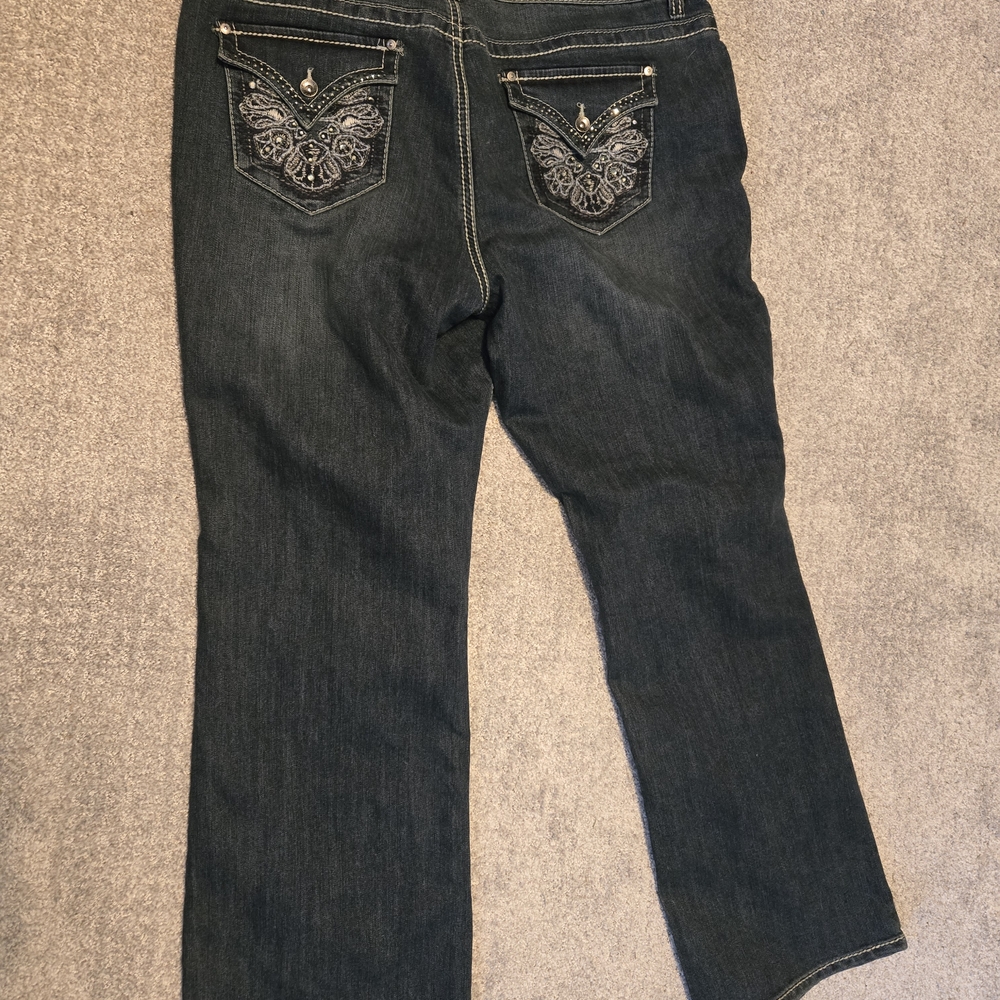 Women's Nine West Embellished Pocket Date Night Jeans Size 16
